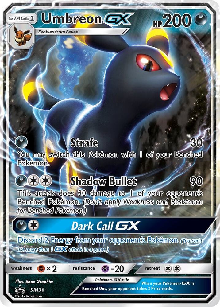 Pokemon Umbreon GX SM36 SM Black Star Promos