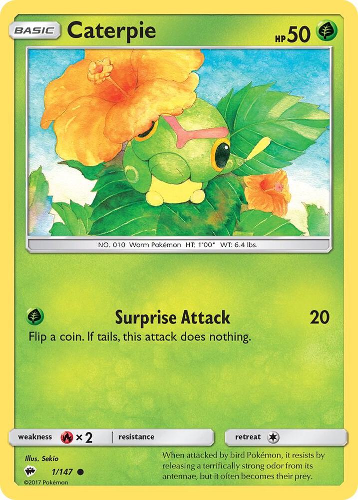 Pokemon Caterpie 1/147 Burning Shadows