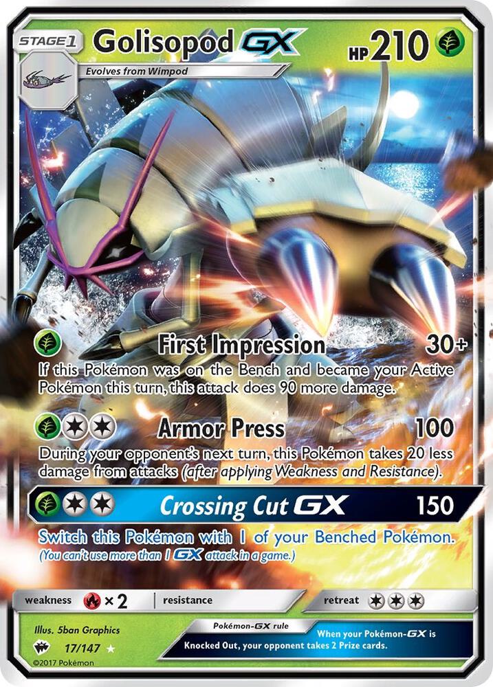 Pokemon Golisopod GX 17/147 Burning Shadows