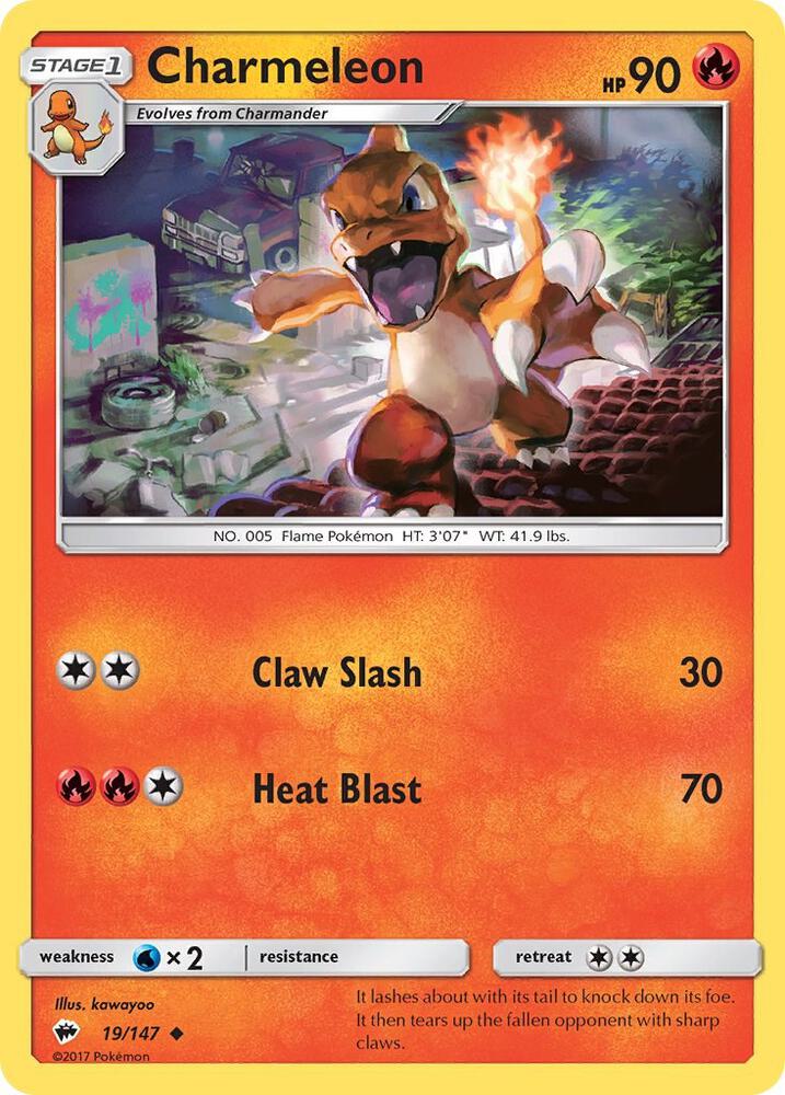 Pokemon Charmeleon 19/147 Burning Shadows