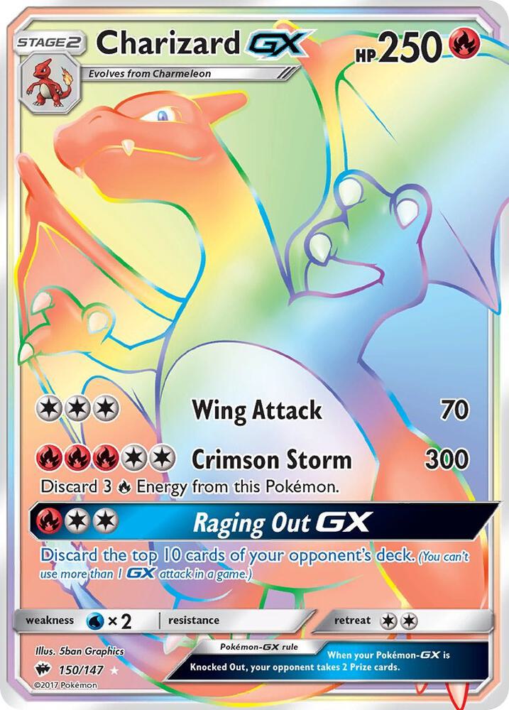 Pokemon Charizard GX 150/147 Burning Shadows