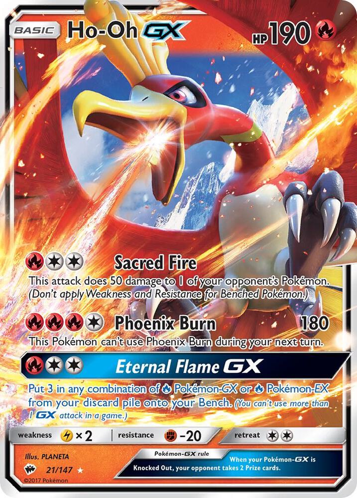 Pokemon Ho-Oh GX 21/147 Burning Shadows