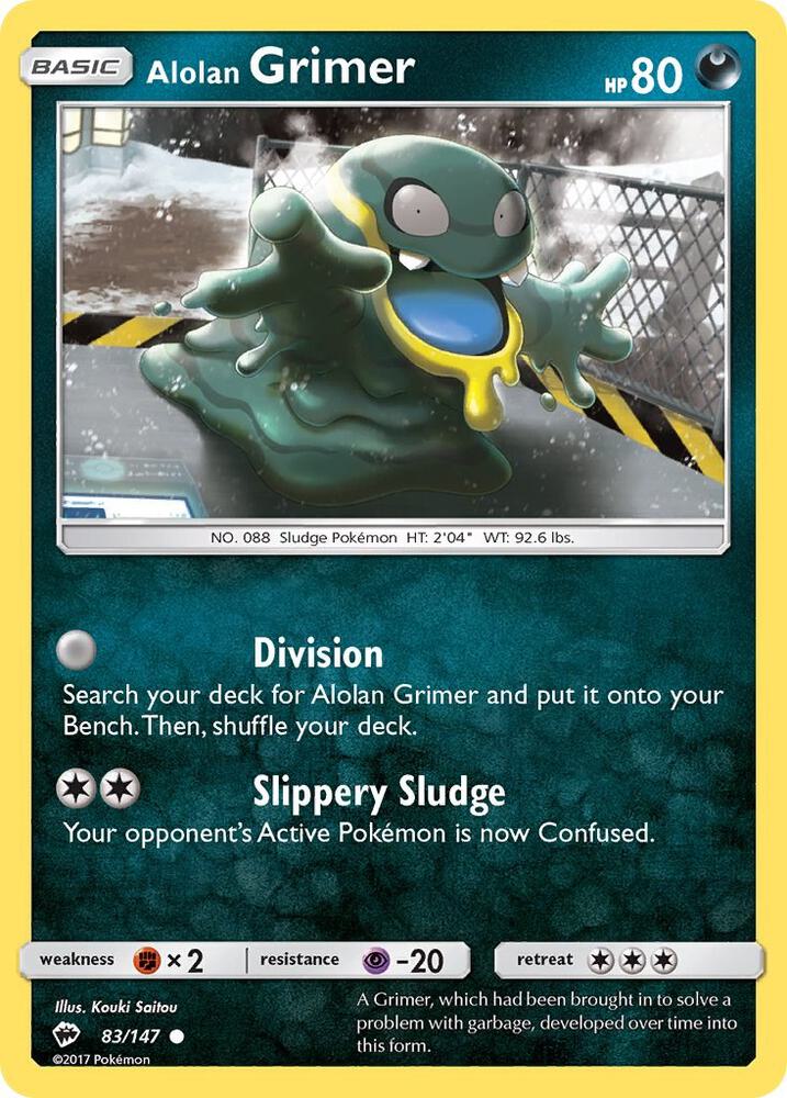 Pokemon Alolan Grimer 83/147 Burning Shadows