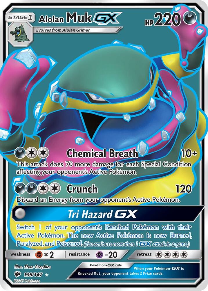 Pokemon Alolan Muk GX 138/147 Burning Shadows