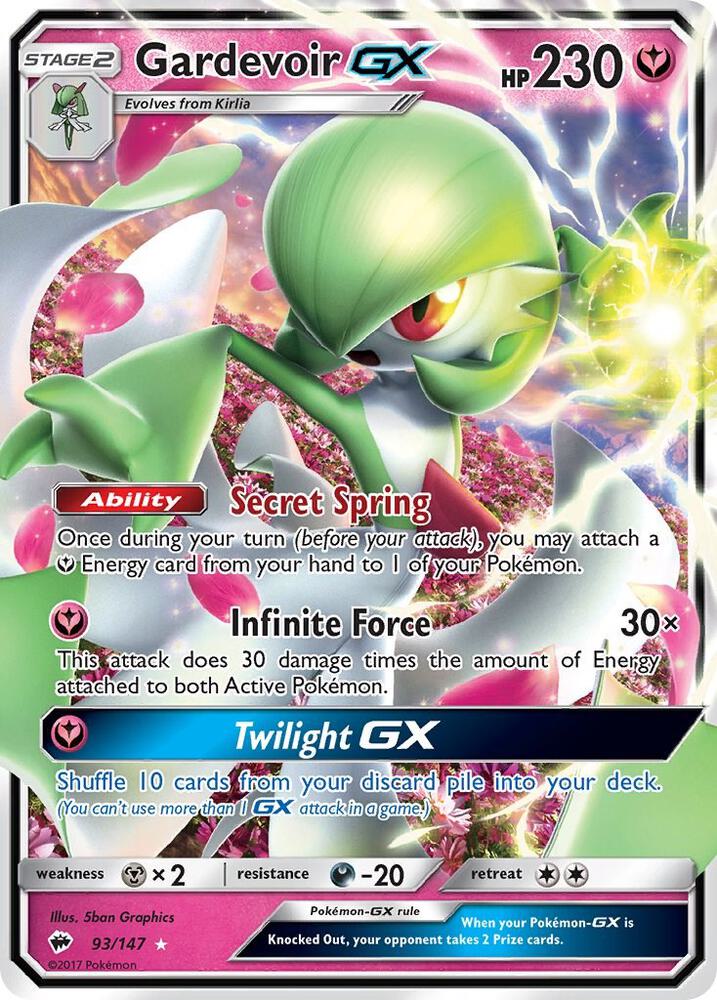 Pokemon Gardevoir GX 93/147 Burning Shadows