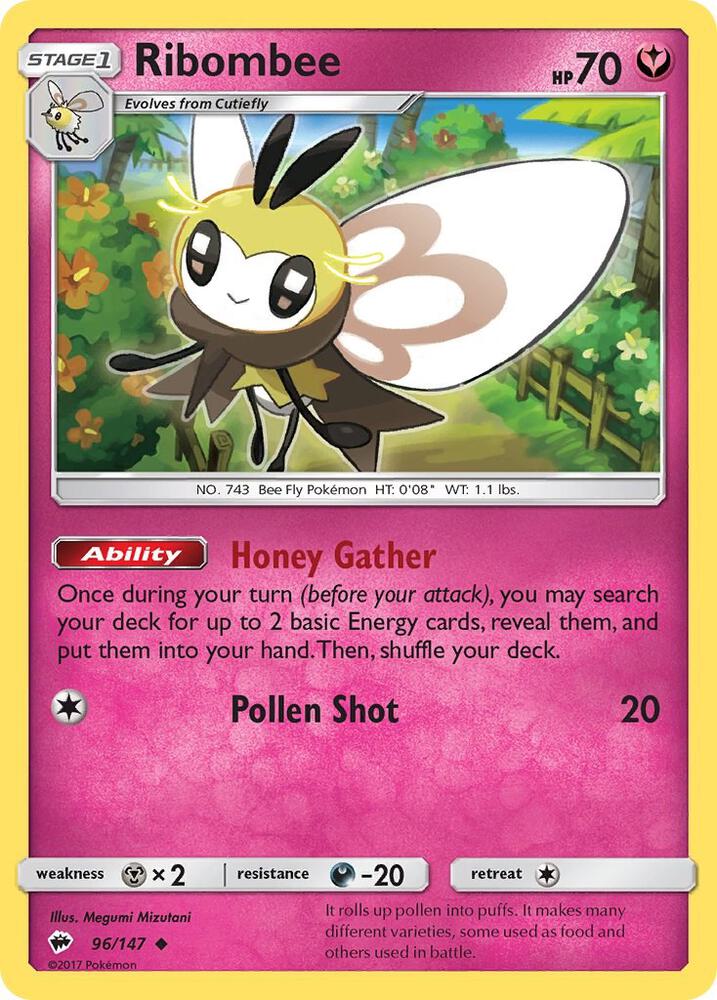 Pokemon Ribombee 96/147 Burning Shadows