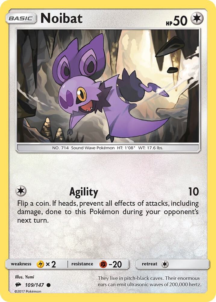 Pokemon Noibat 109/147 Burning Shadows