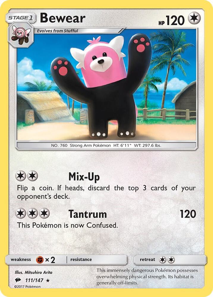 Pokemon Bewear 111/147 Burning Shadows