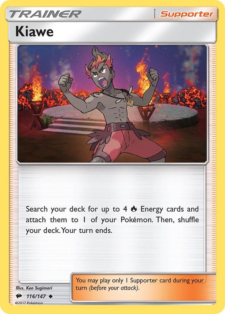 Pokemon Kiawe 116/147 Burning Shadows