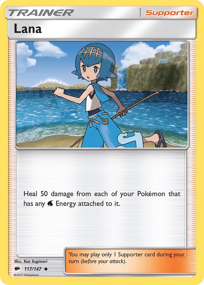 Pokemon Lana 117/147 Burning Shadows