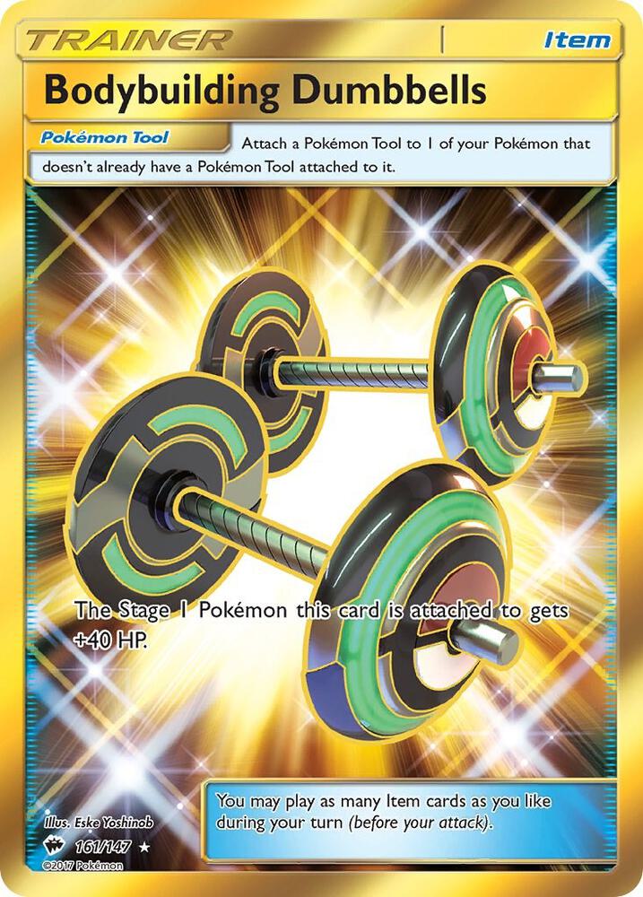 Pokemon Bodybuilding Dumbbells 161/147 Burning Shadows