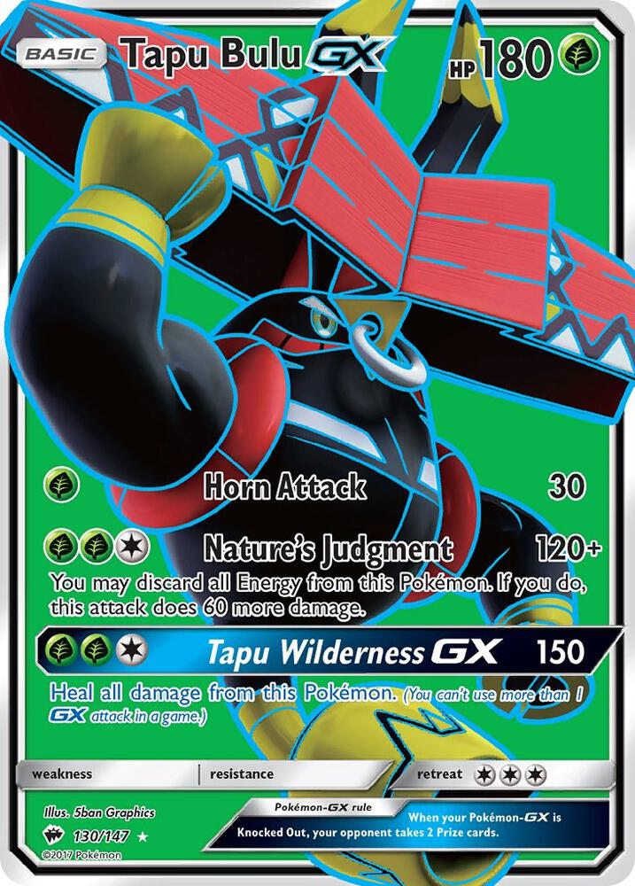 Pokemon Tapu Bulu GX 130/147 Burning Shadows