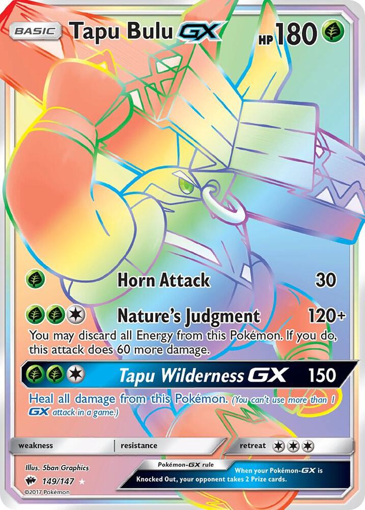 Pokemon Tapu Bulu GX 149/147 Burning Shadows