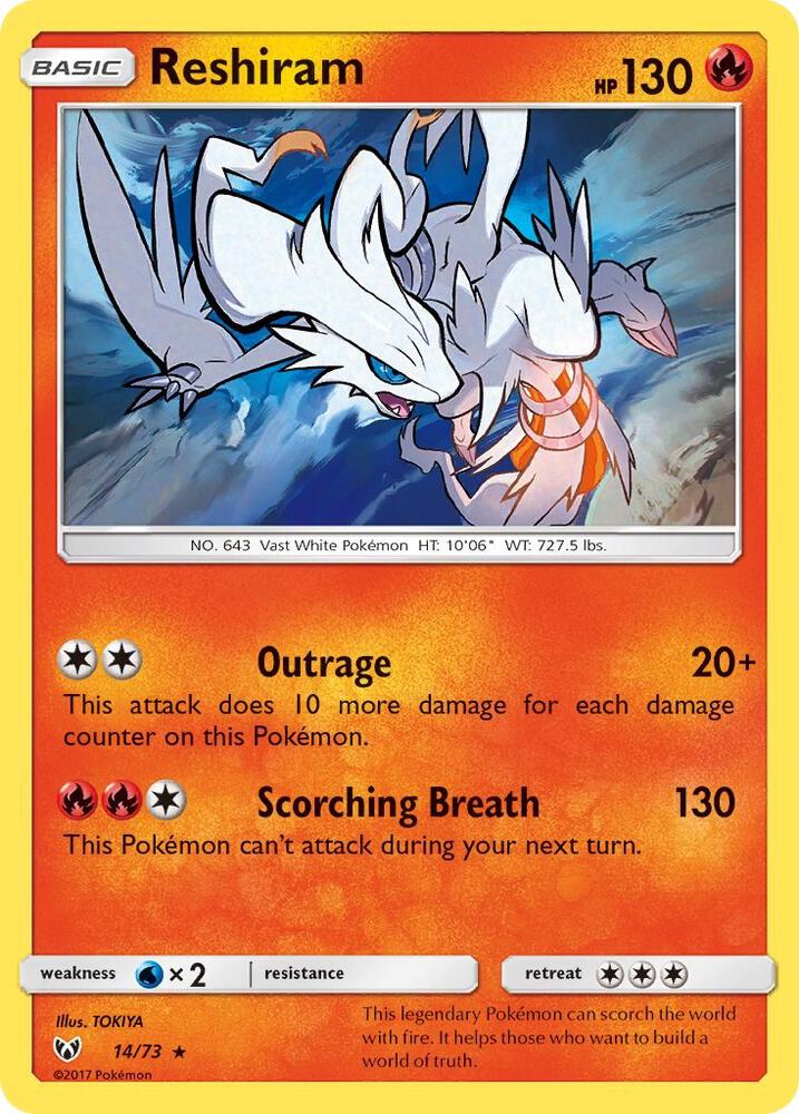 Pokemon Reshiram 14/73 Shining Legends