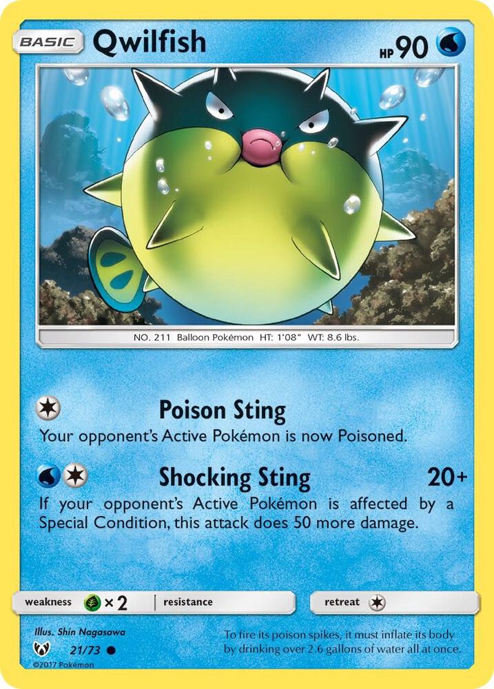 Pokemon Qwilfish 21/73 Shining Legends