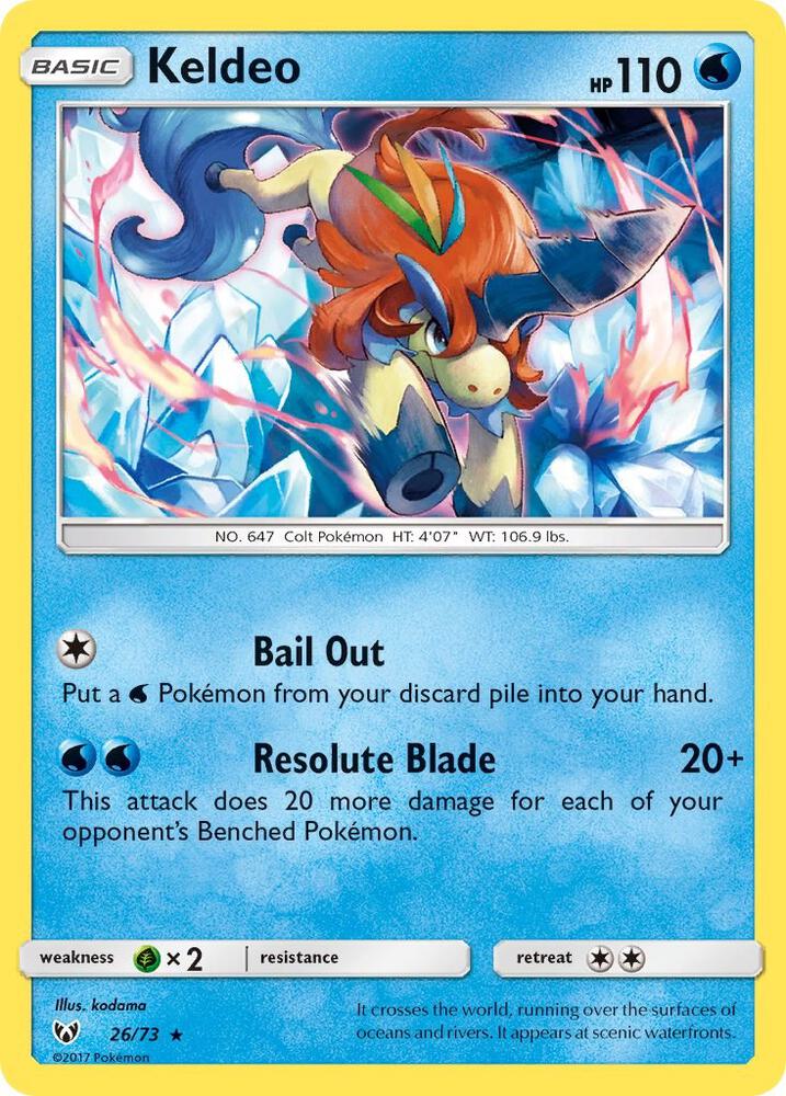 Pokemon Keldeo 26/73 Shining Legends