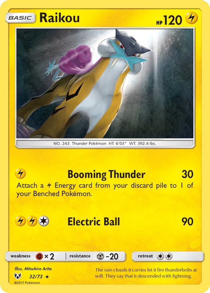 Pokemon Raikou 32/73 Shining Legends