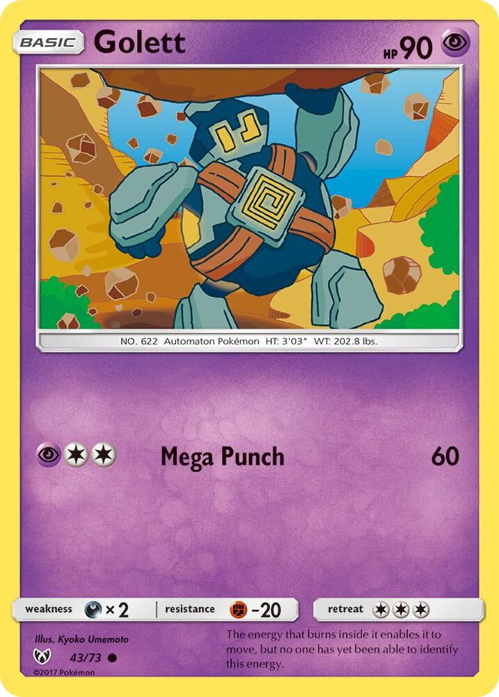 Pokemon Golett 43/73 Shining Legends