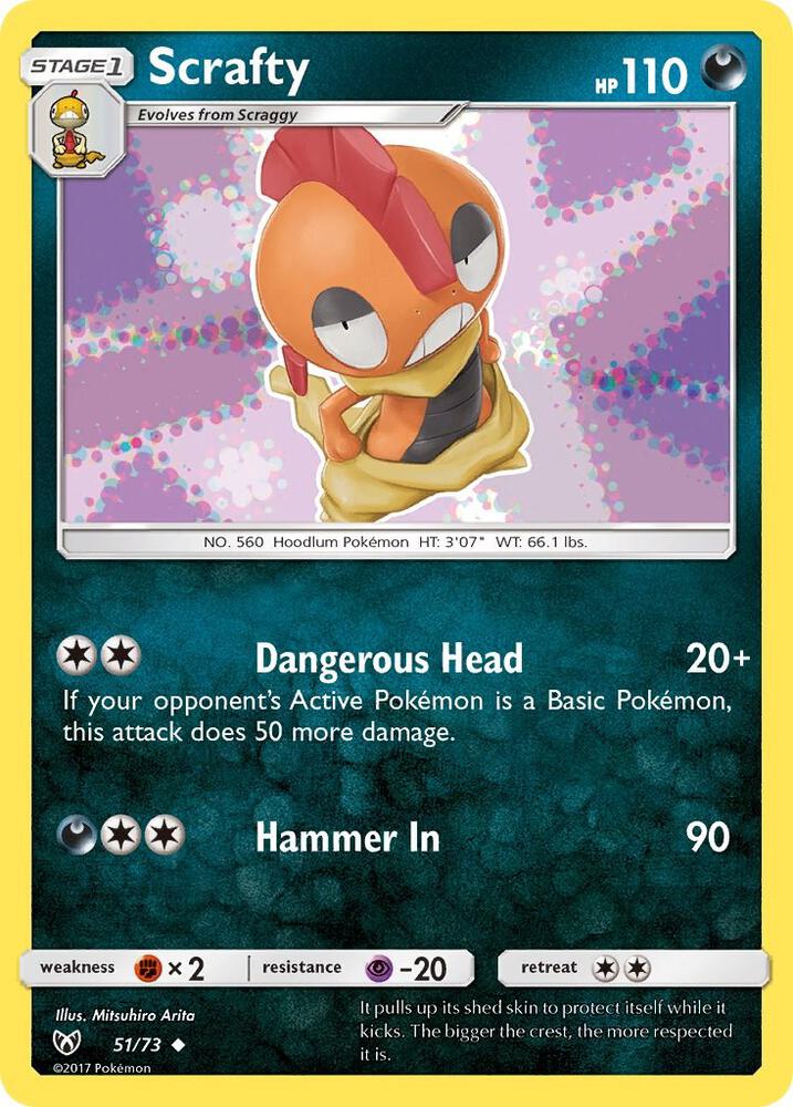Pokemon Scrafty 51/73 Shining Legends