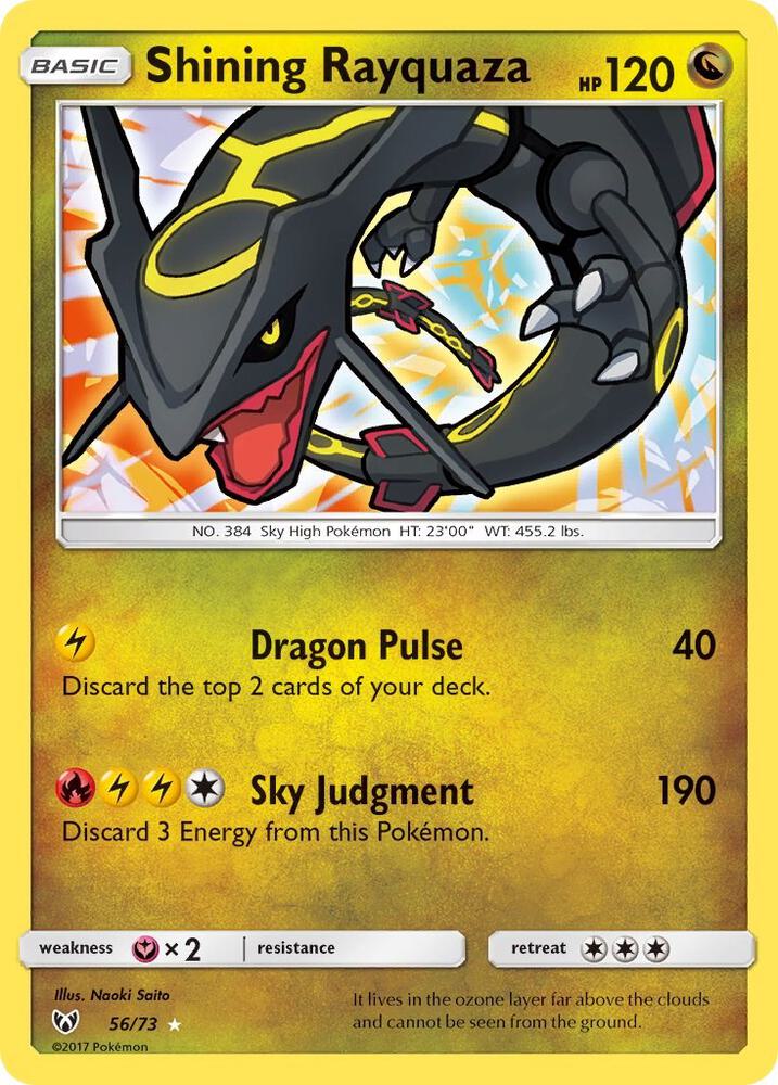 Pokemon Shining Rayquaza 56/73 Shining Legends