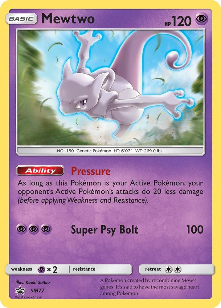 Pokemon Mewtwo SM77 SM Black Star Promos