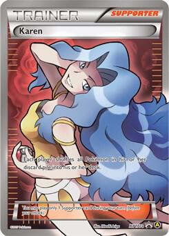 Pokemon Karen XY177a Yellow A Alternate Art