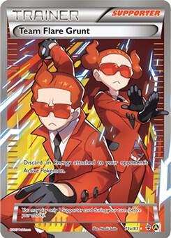 Pokemon Team Flare Grunt 73a/83 Yellow A Alternate Art