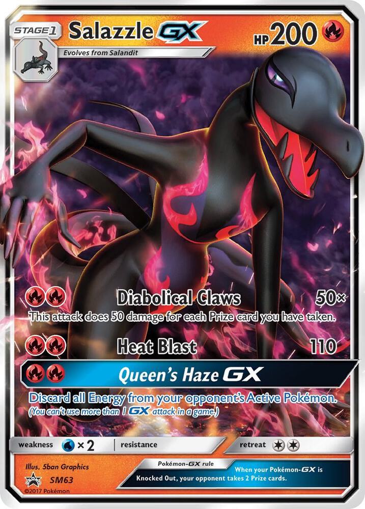 Pokemon Salazzle GX SM63 SM Black Star Promos