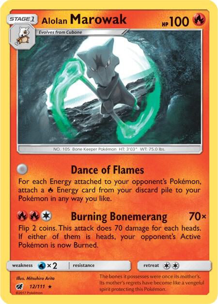 Pokemon Alolan Marowak 12/111 Crimson Invasion