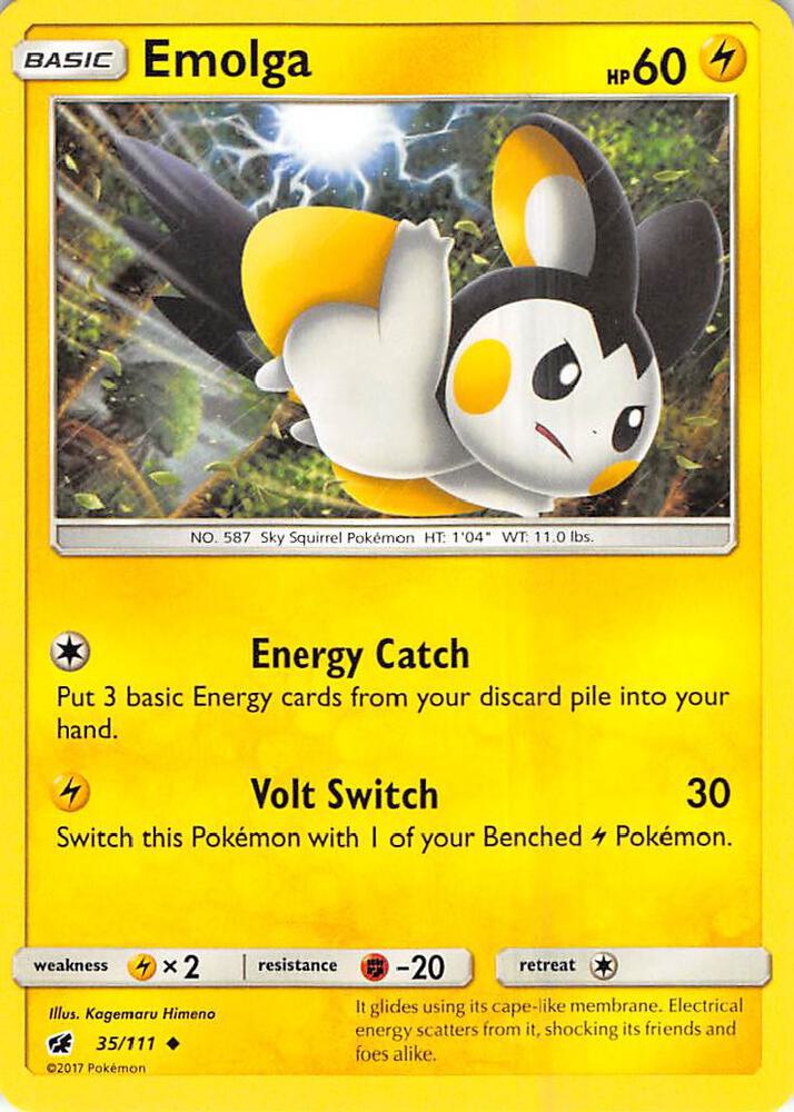 Pokemon Emolga 35/111 Crimson Invasion