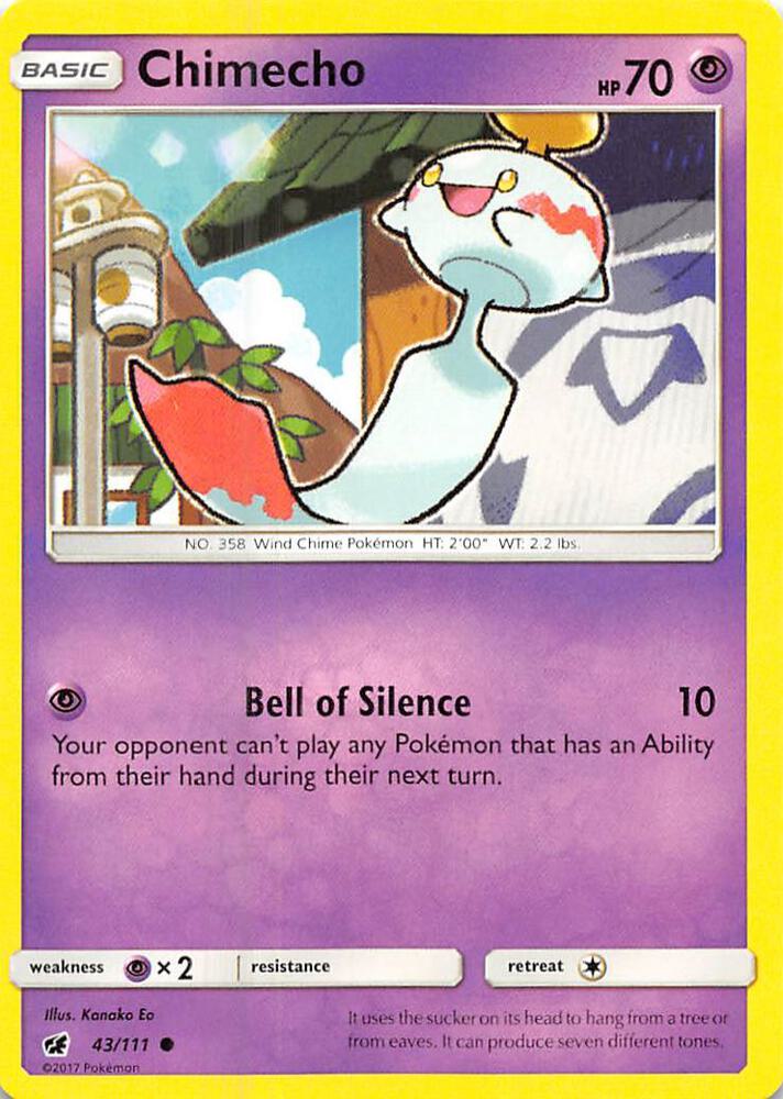 Pokemon Chimecho 43/111 Crimson Invasion