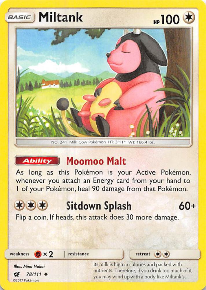 Pokemon Miltank 78/111 Crimson Invasion