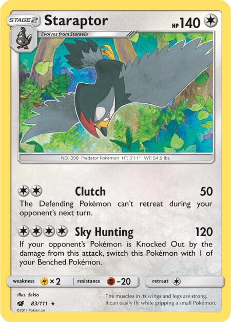 Pokemon Staraptor 83/111 Crimson Invasion
