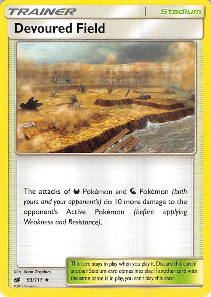 Pokemon Devoured Field 93/111 Crimson Invasion
