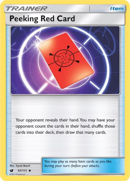 Pokemon Peeking Red Card 97/111 Crimson Invasion