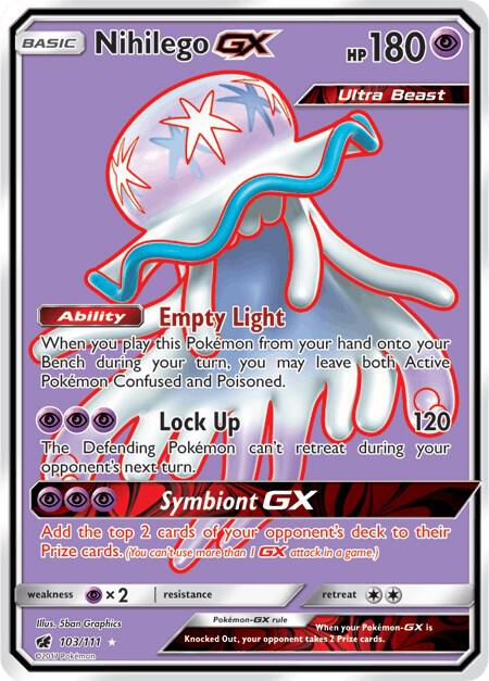 Pokemon Nihilego GX 103/111 Crimson Invasion