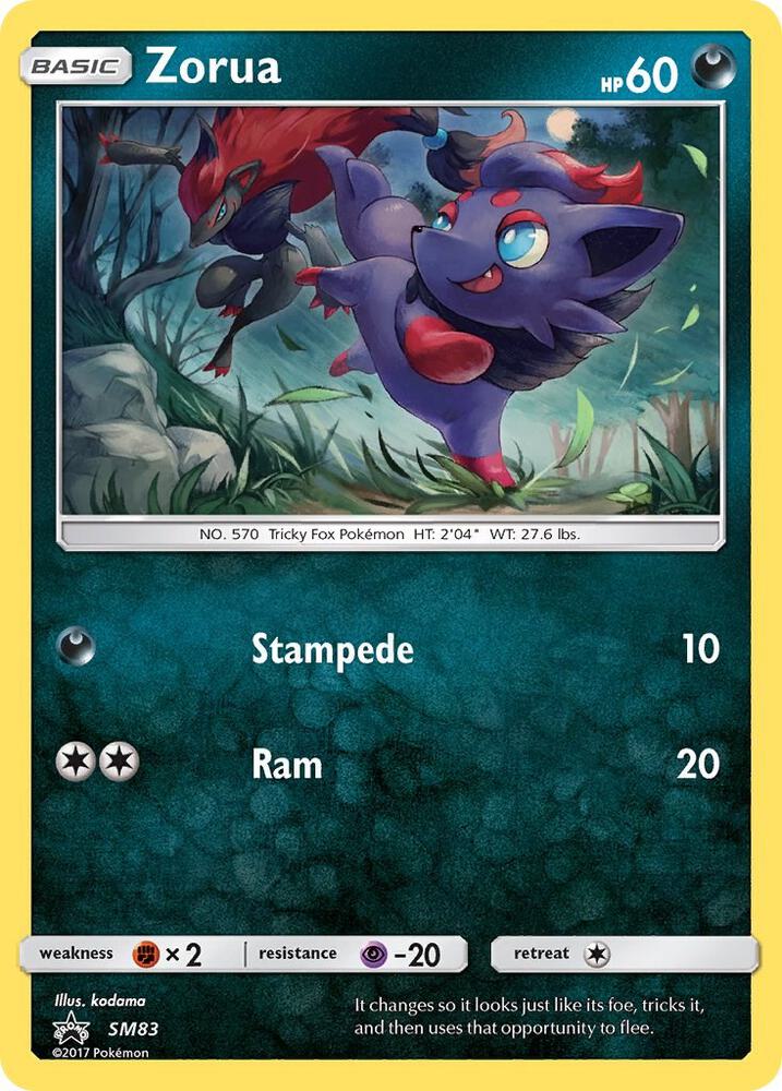 Pokemon Zorua SM83 SM Black Star Promos