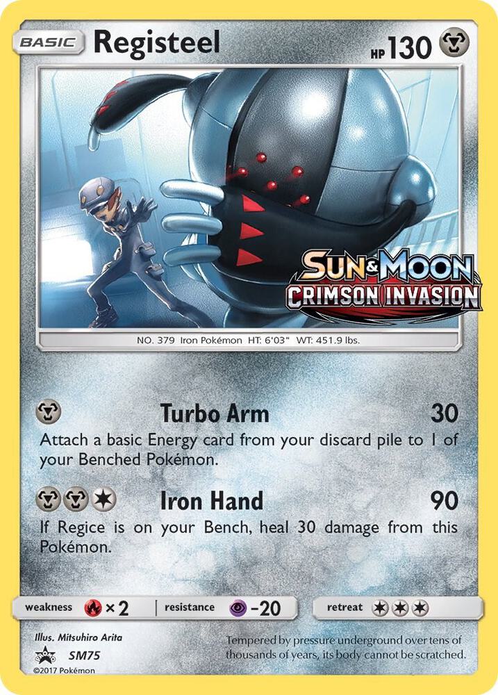 Pokemon Registeel SM75 SM Black Star Promos