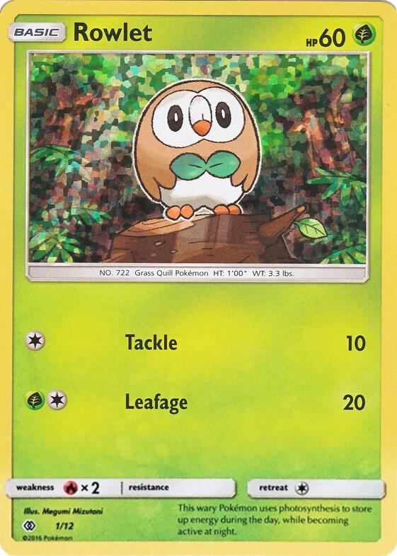 Pokemon Rowlet 1/12 McDonald's Collection 2017