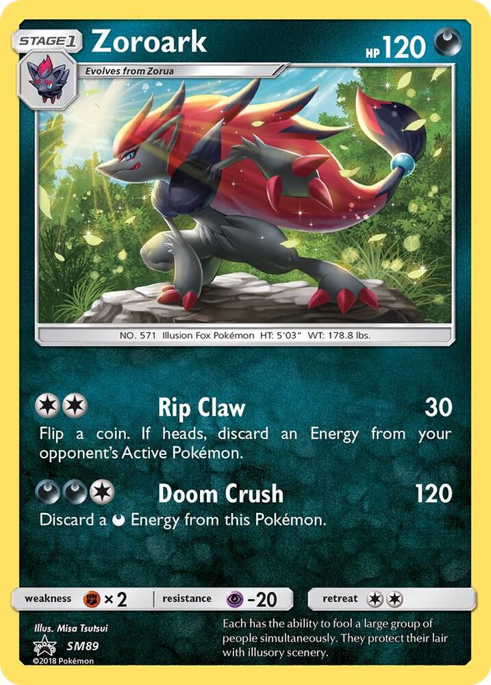Pokemon Zoroark SM89 SM Black Star Promos