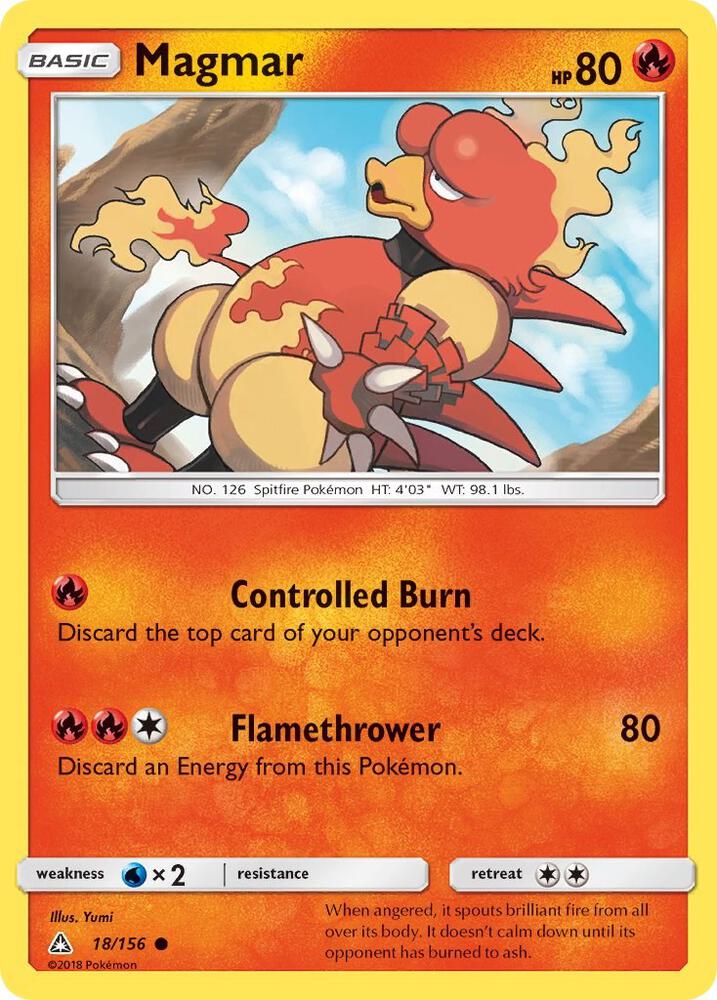 Pokemon Magmar 18/156 Ultra Prism
