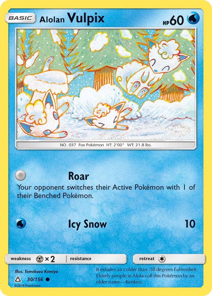 Pokemon Alolan Vulpix 30/156 Ultra Prism