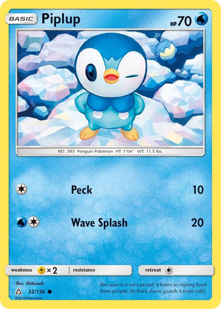 Pokemon Piplup 32/156 Ultra Prism