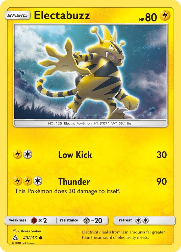 Pokemon Electabuzz 43/156 Ultra Prism
