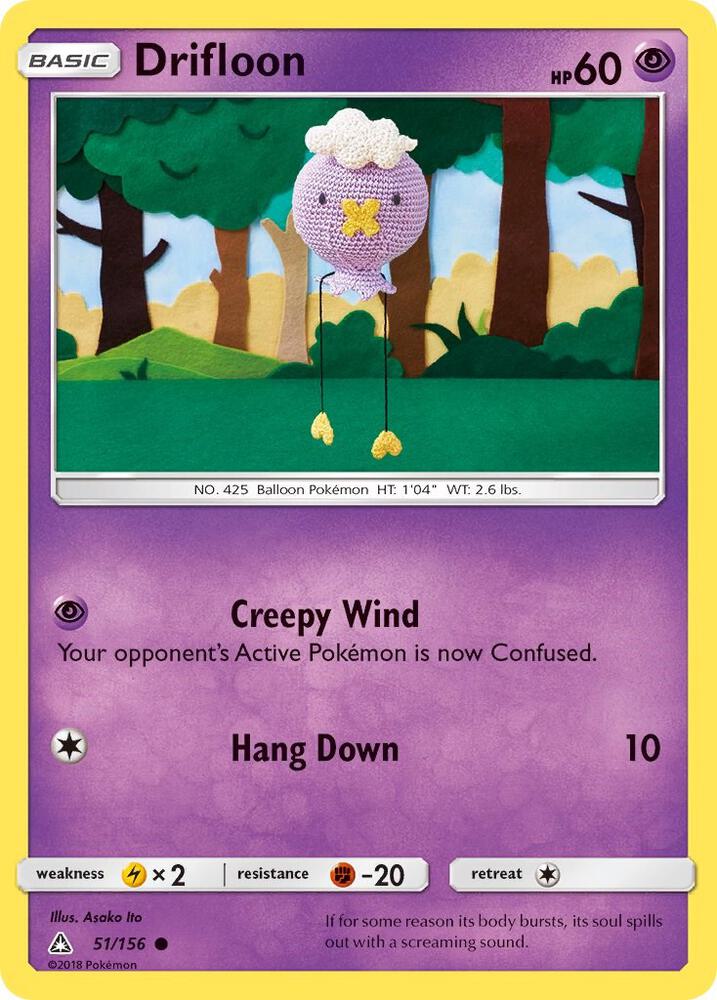 Pokemon Drifloon 51/156 Ultra Prism