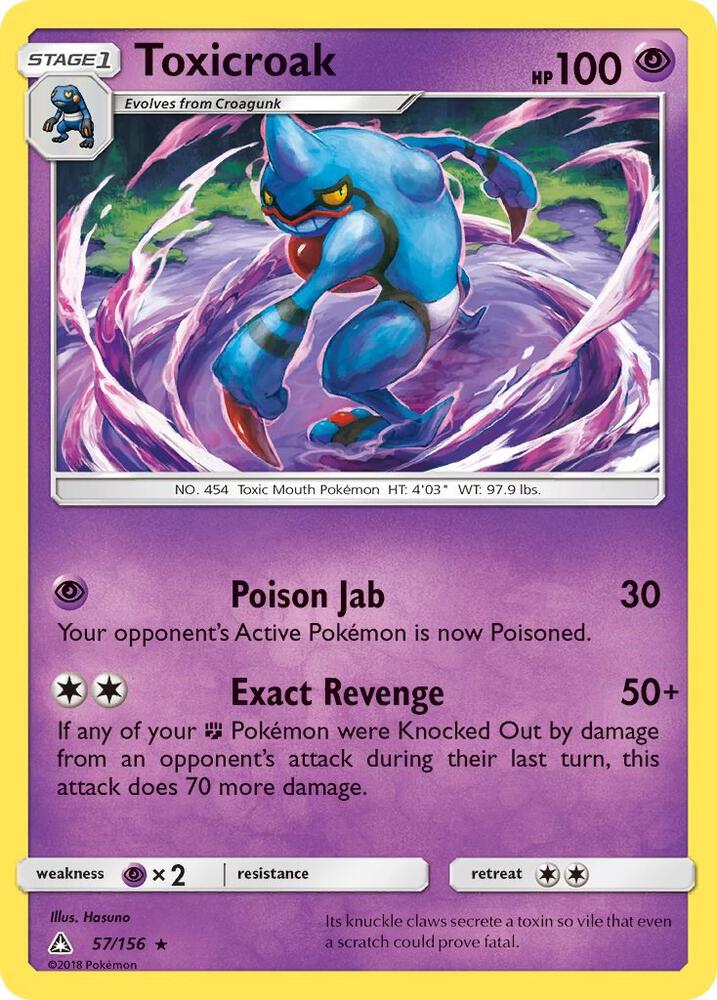 Pokemon Toxicroak 57/156 Ultra Prism