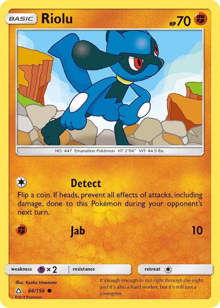 Pokemon Riolu 66/156 Ultra Prism
