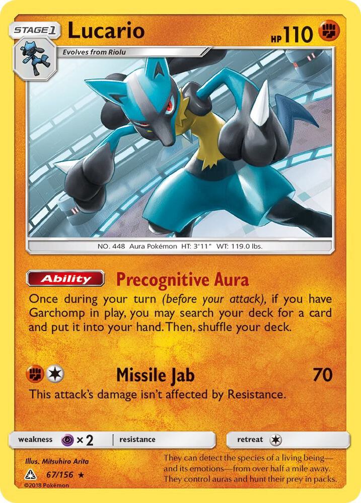 Pokemon Lucario 67/156 Ultra Prism