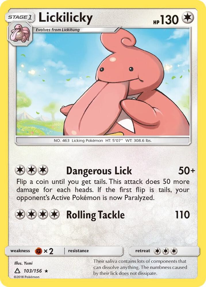 Pokemon Lickilicky 103/156 Ultra Prism