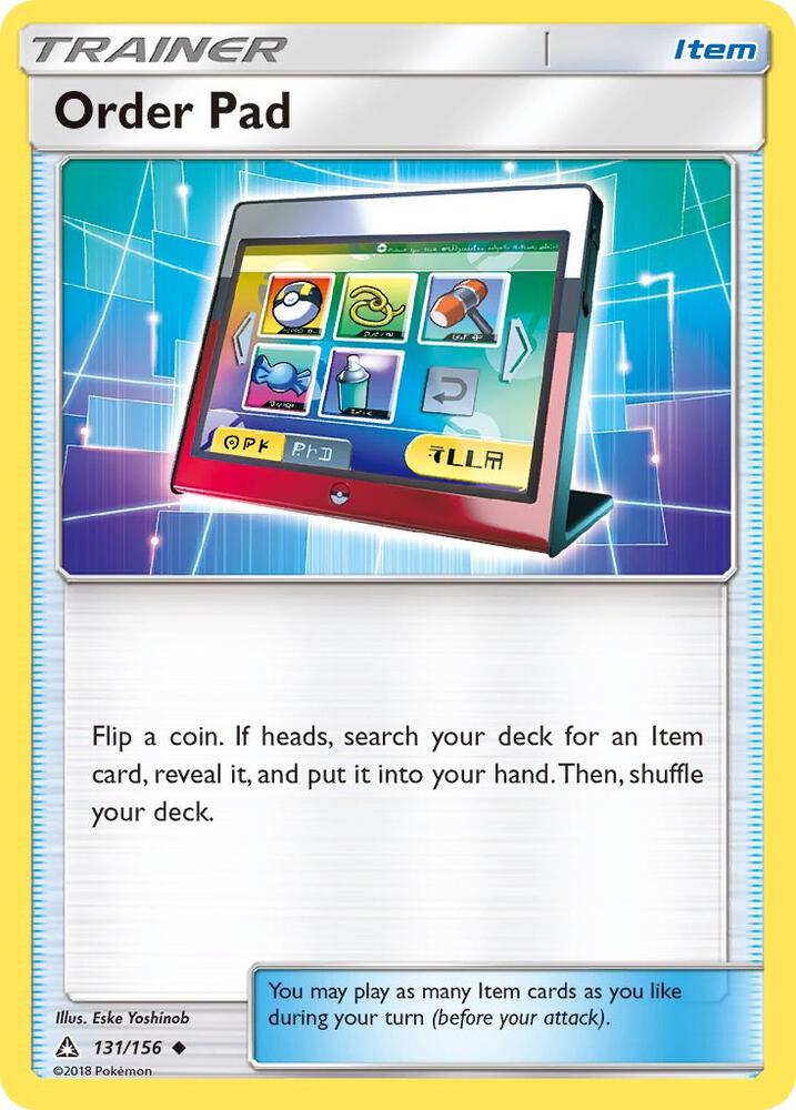 Pokemon Order Pad 131/156 Ultra Prism
